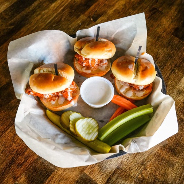 Buffalo Chicken Tender Sliders.
